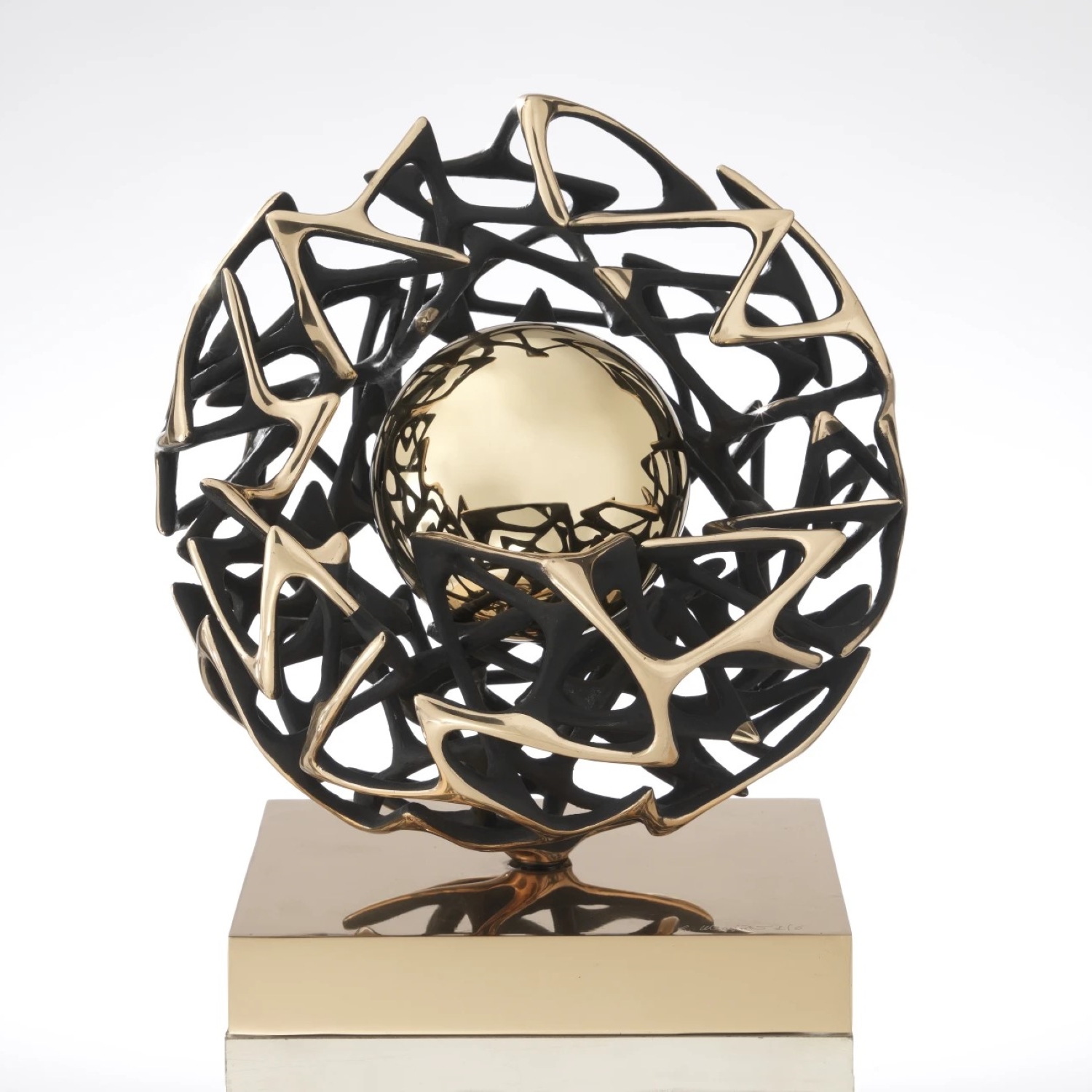 A spherical sculpture with radiating patterns, inspired by the star Vega